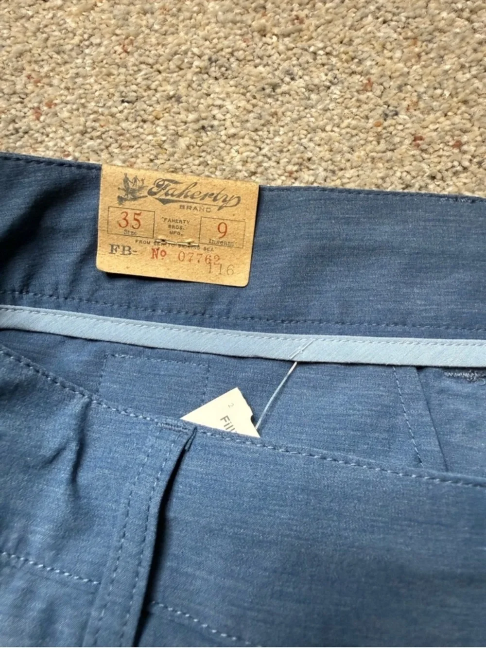 Faherty New Flat-Front Men's Stretch Shorts in Navy 9” inseam
